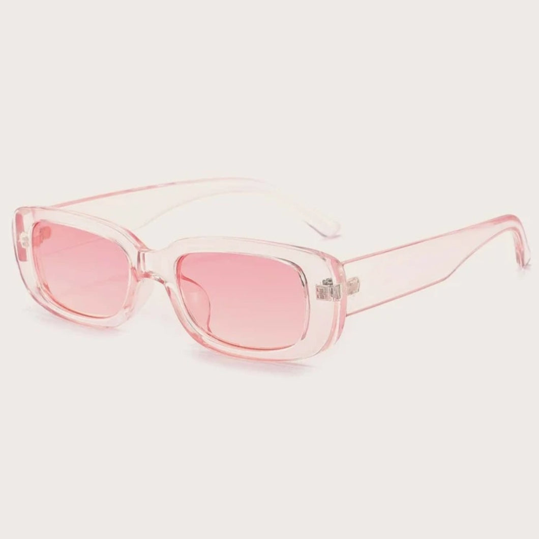 MOVIE STAR SUNGLASSES CLEAR PINK